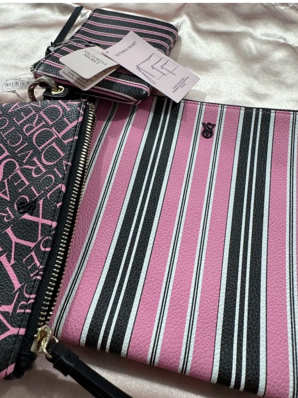 Victoria's Secret Wristlet Travel Pouch Trio